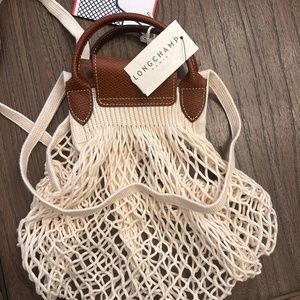 Longchamp Le Pilage Filet Knit Shoulder Bag